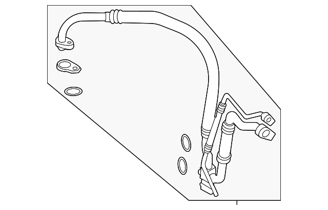 Motorcraft™ A/C Refrigerant Suction Hose - Ford (YF-38111)