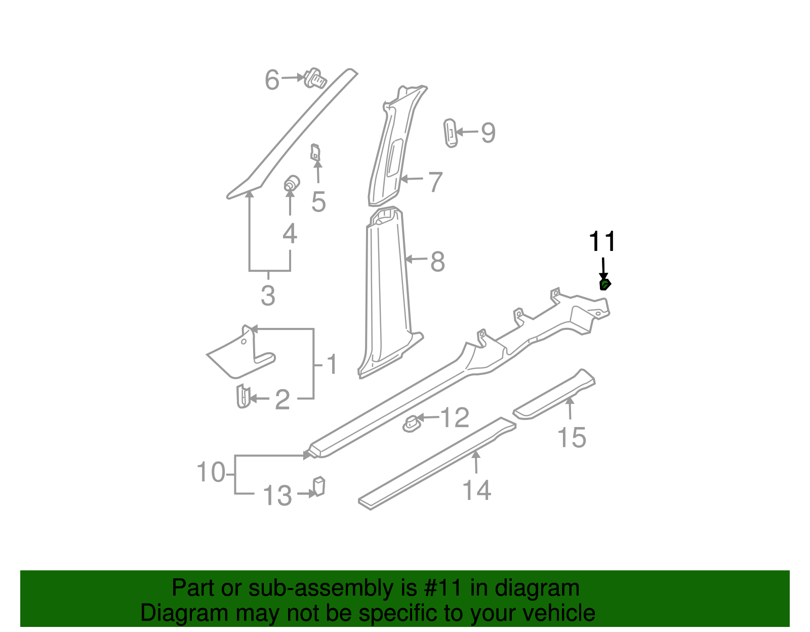 Door Sill Plate Clip - Volkswagen (N-908-315-01-Q70)