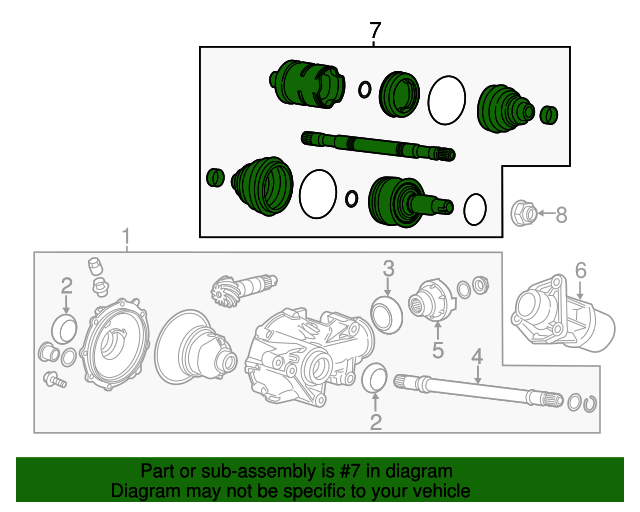 20132019 Cadillac ATS Front Driver Side HalfShaft Assembly 84550217