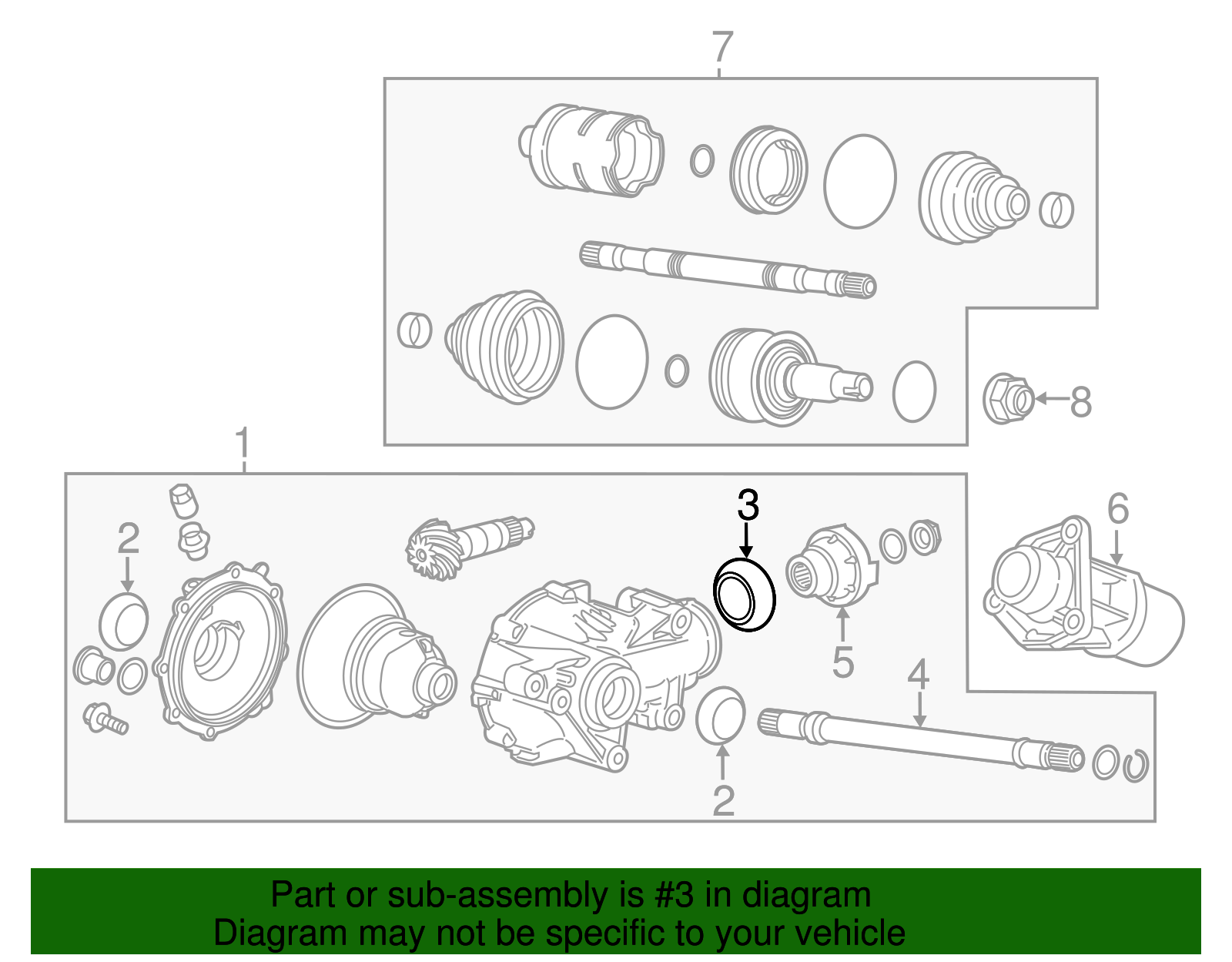 Front Differential Pinion Seal - GM (12471590)