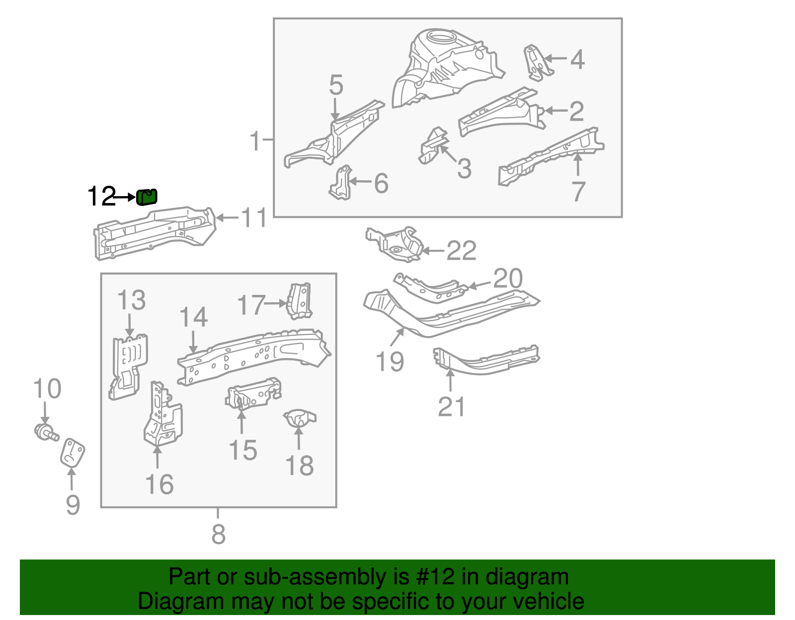 Outer Rail Support Plate - Scion (51682-12080)