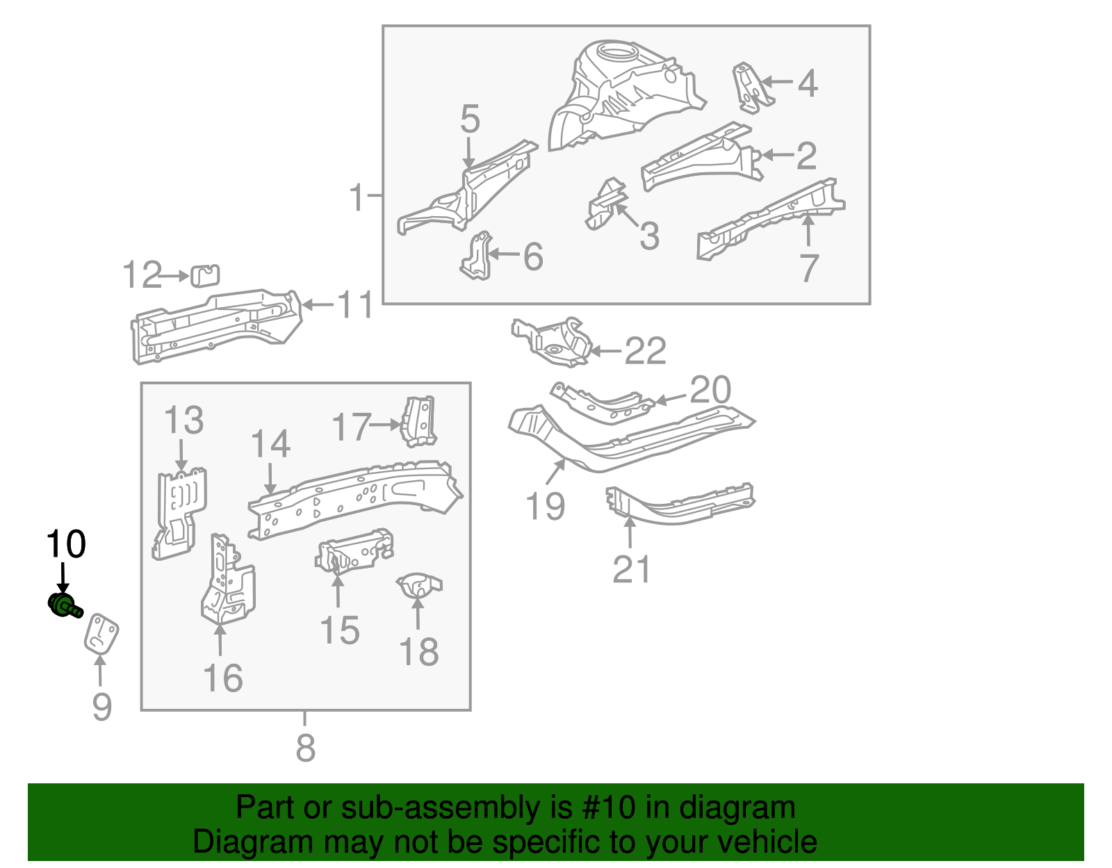 Tow Hook Bracket Bolt - Scion (91553-L1025)