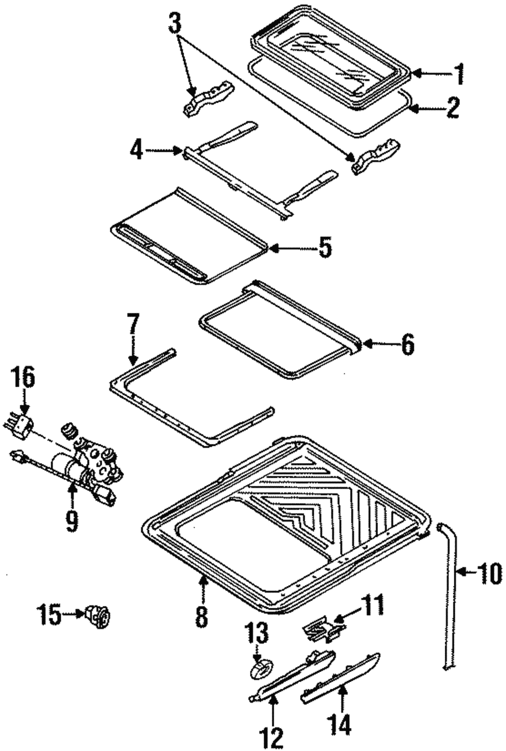 Sunroof Switch - Ford (E7RY-15A699-A)