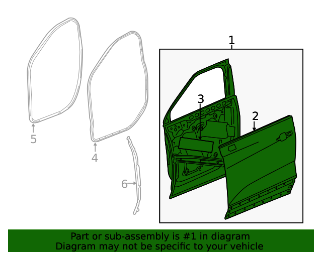 Genuine OEM Front Driver Side Door Part 84627497 Fits 20192022