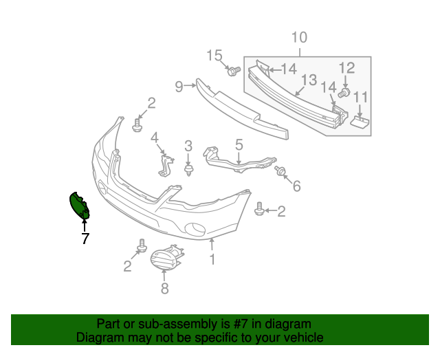 New OEM Subaru Outback Front Bumper Towing Eye Cap 2008-2009 | Part #57731AG97A