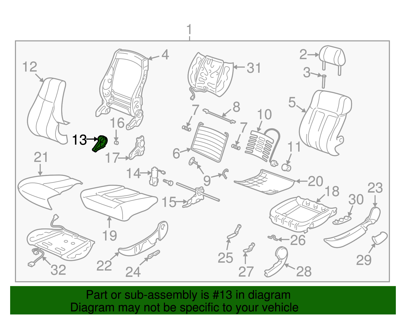 Cover, F/Seat Inner Rel Fin *Ebony - GM (90595247)