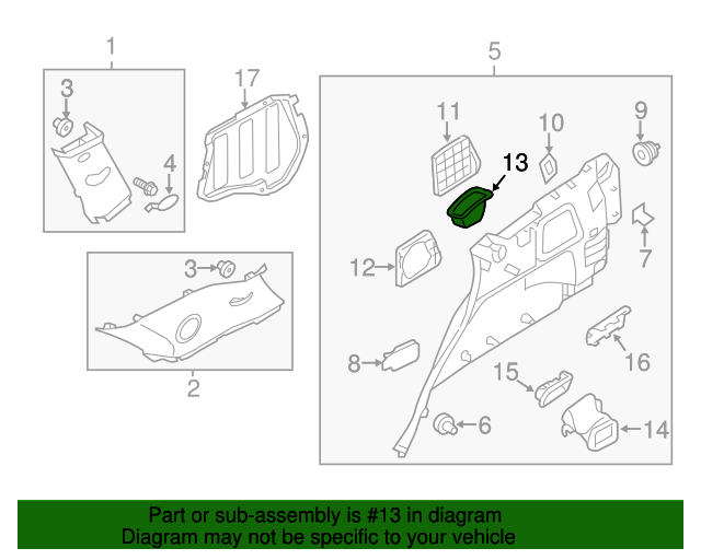 20142015 Kia Sorento Cup Holder Driver's Side (LH) 857332P200UP