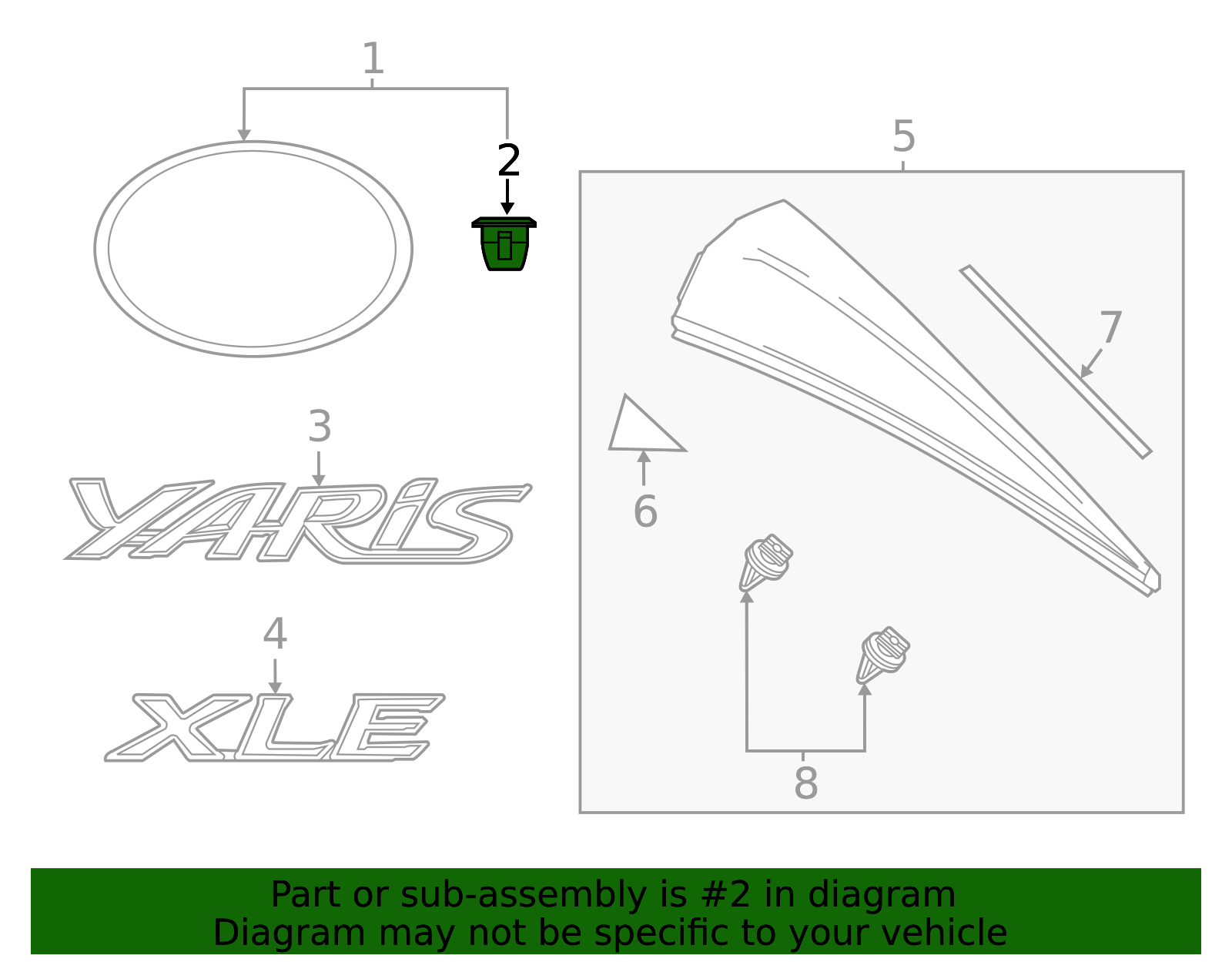 Emblem Clip - Toyota (90118-WBB93)