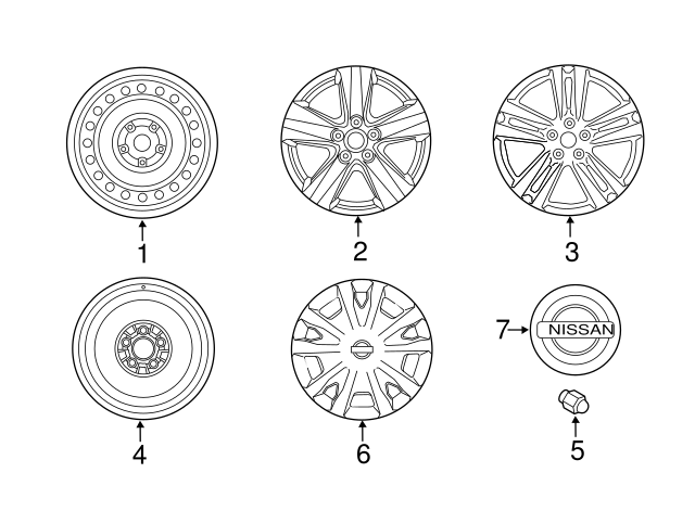1984-2019 Nissan Wheel Nut 40224-EJ20A | TascaParts.com