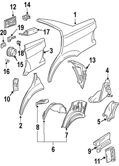 Quarter Panel & Components for 1996 BMW 328i #1