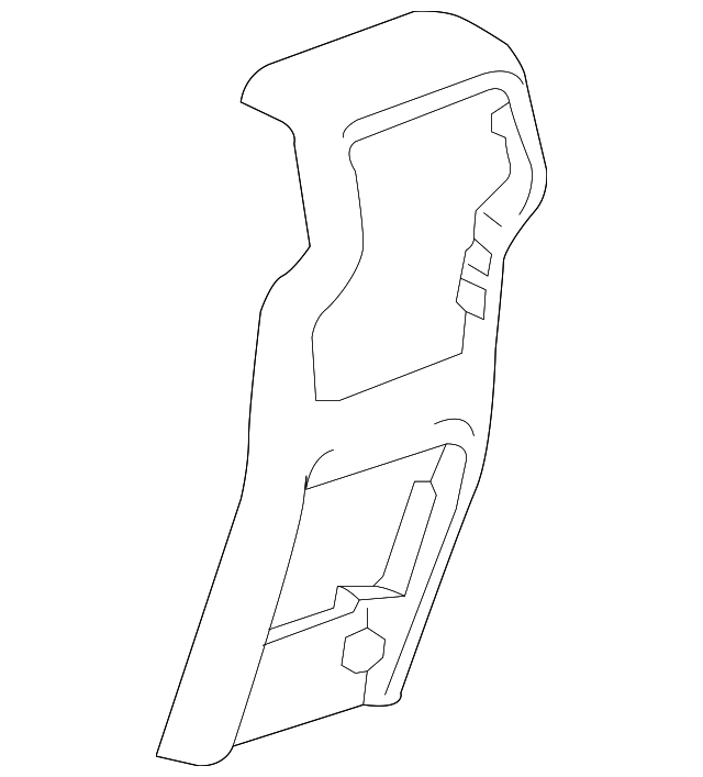 Black Front Floor Console Rear Trim Panel - GM (84386126)