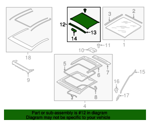 5GD-877-307-DM4 - Sunroof Cover 2015-2021 Volkswagen | AutoNationParts.com
