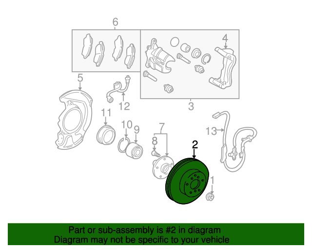 20022006 Toyota Camry Disc Brake Rotor Front 4351206040 Toyota Parts