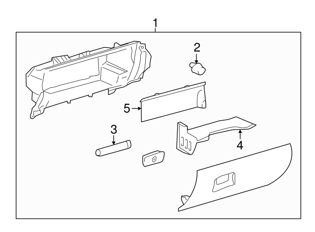 2018 2021 Toyota Tacoma Glove Box Assembly 55320 04021 C0 OEM Parts Online