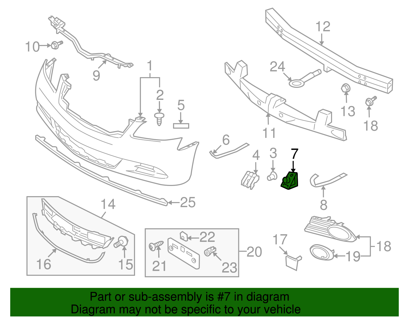 2006-2010 Infiniti Bumper Cover Side Bracket 62224-EG000 | Grubbs ...