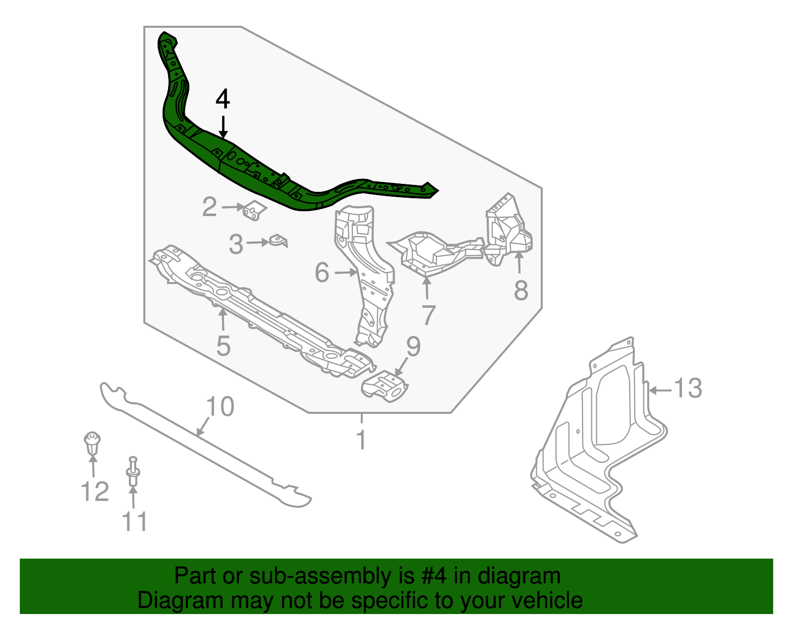 Upper Radiator Support - GM (95230618)