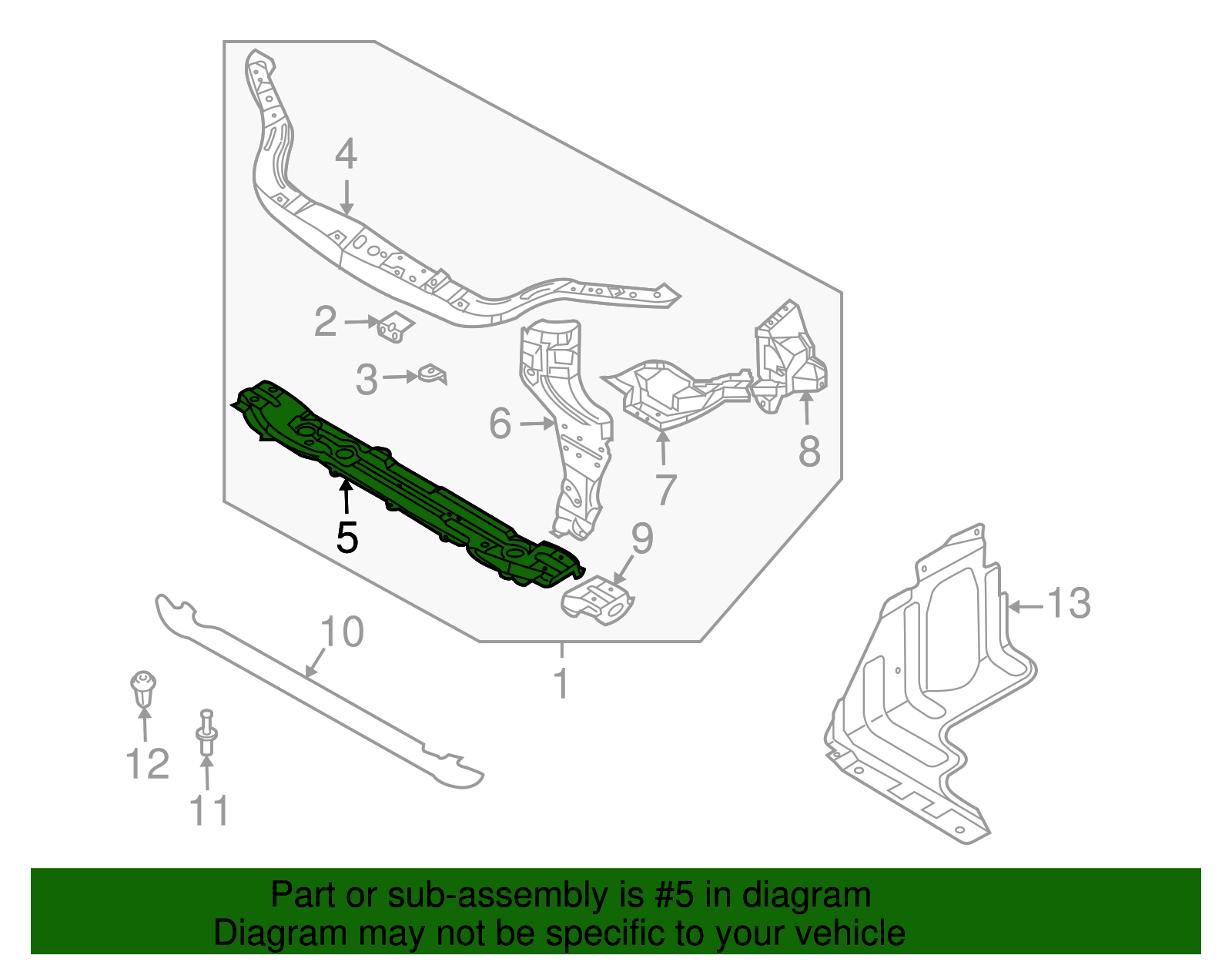 Lower Radiator Support Assembly - GM (96878605)