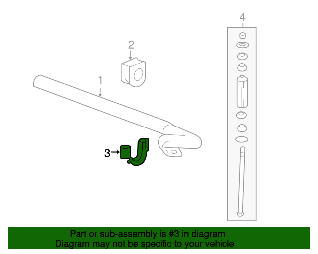 20072020 GM Front Suspension Stabilizer Shaft Clamp 11570935 GM