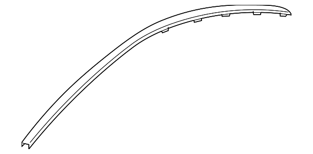Pitch Black Passenger Side Roof Panel Joint Finish Molding - GM (92266373)