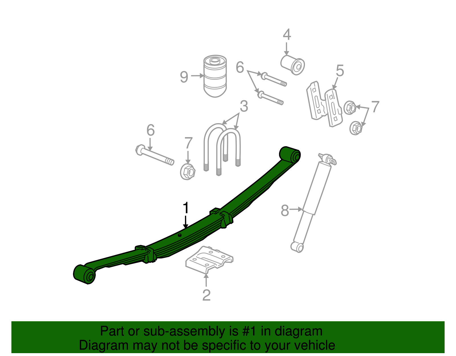 Rear Leaf Spring - GM (25965051)