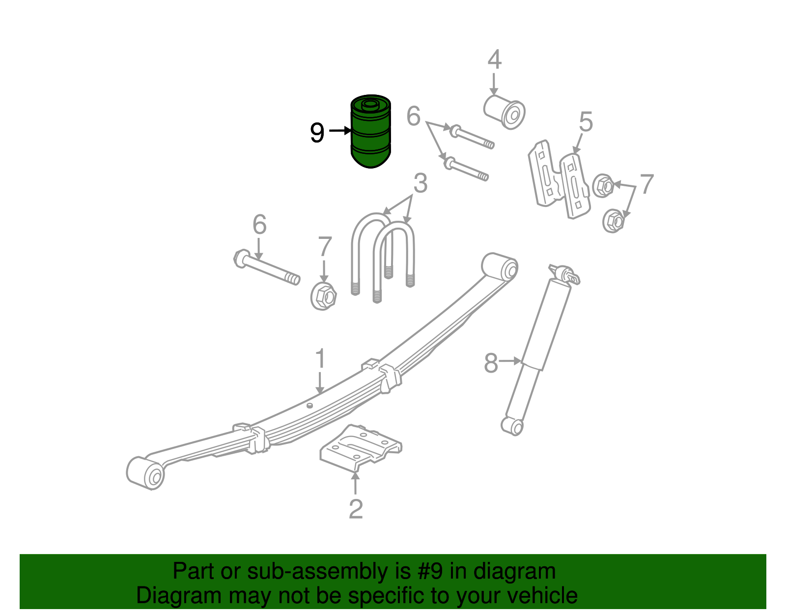 Rear Auxiliary Spring - GM (15295277)