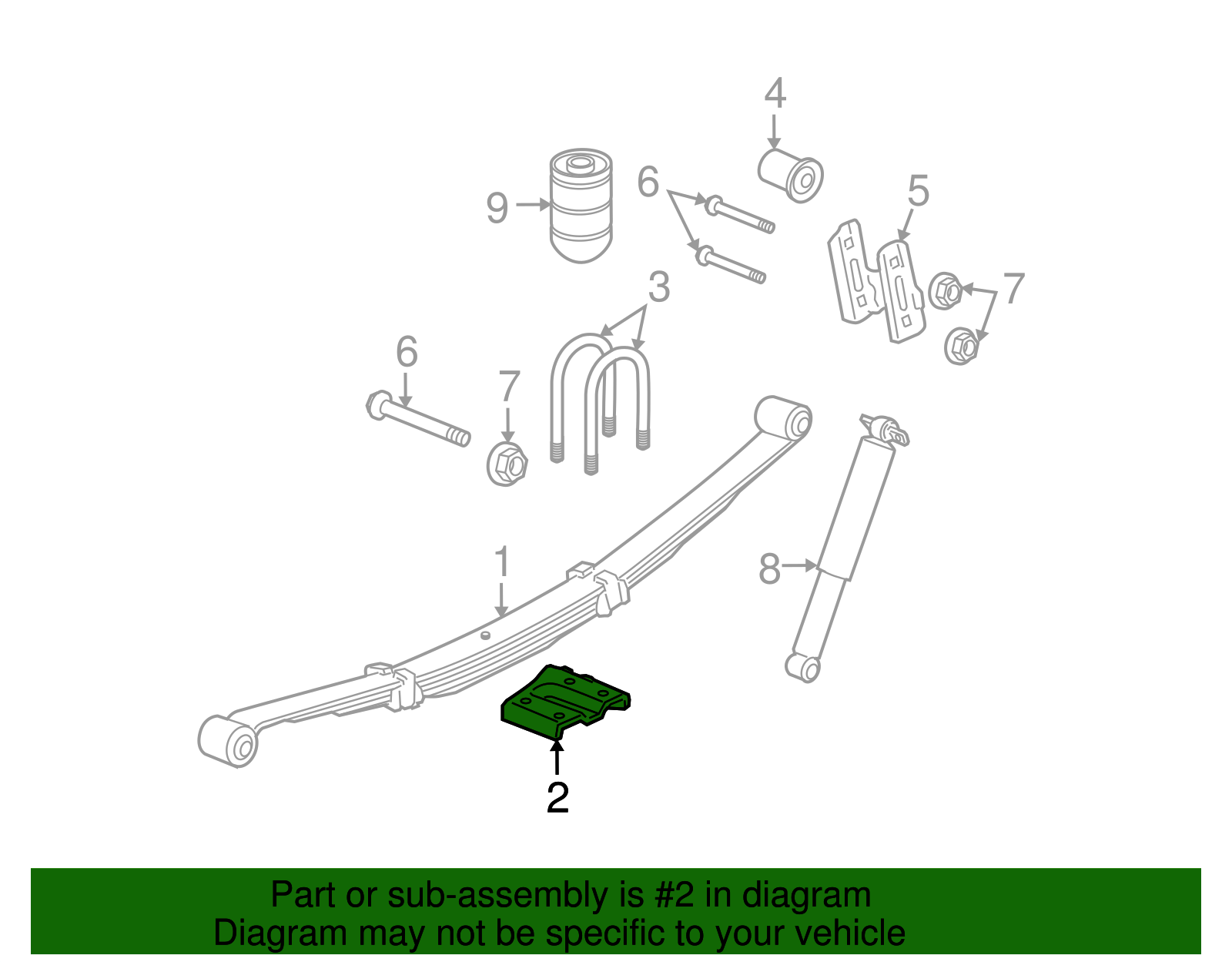 Plate, Rear Spr Anc - GM (15295280)