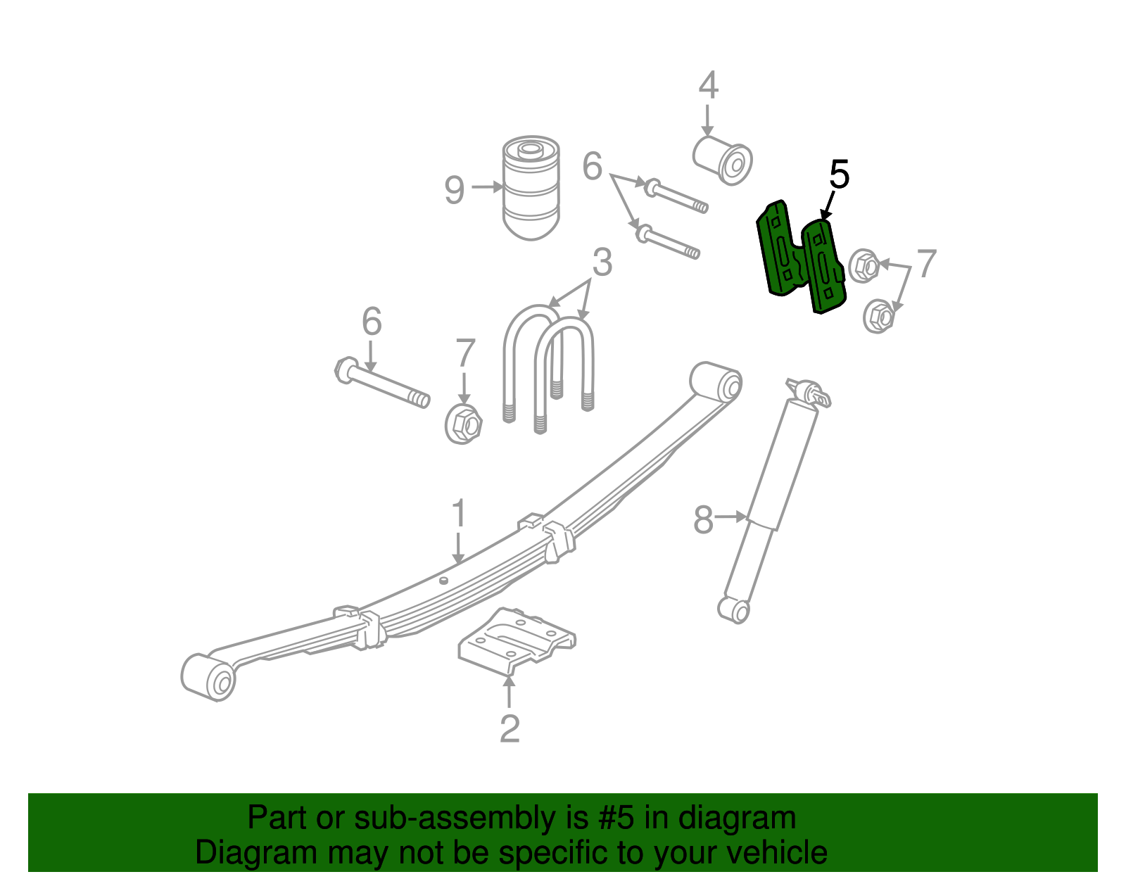 Rear Spring Shackle - GM (15166223)