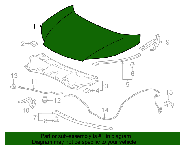 20122016 Honda CRV Hood 60100T0JA91ZZ XportAuto