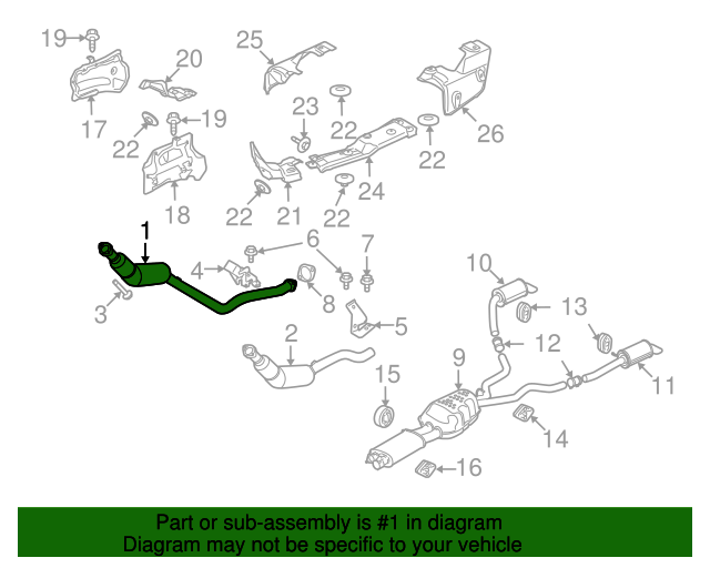 20052007 Land Rover LR3 Catalytic Converter WCD501820 OEM Parts Online