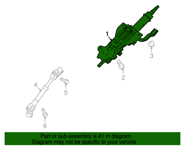 20102013 Kia Forte Steering Column 563101M420