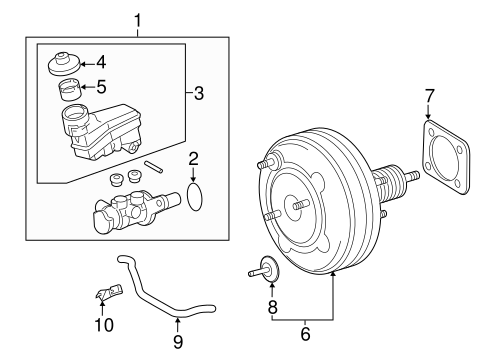 Master Cylinder - Components On Dash Panel for 2018 Toyota Avalon #0