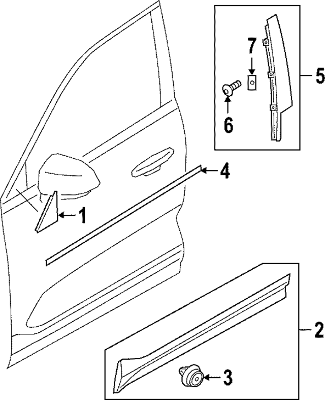 2022-2023 Volvo C40 Recharge Belt Molding 32229689 | Genuine Volvo  