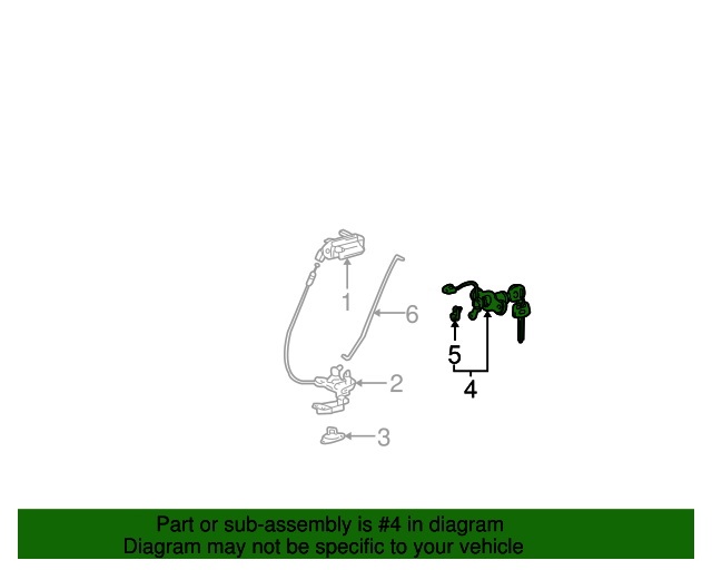 20012007 Toyota Highlander Lock Cylinder 6905548040 Toyota Parts Center