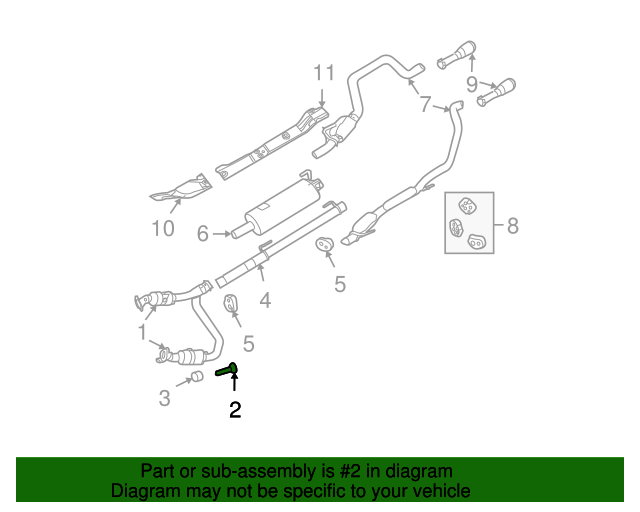Exhaust Manifold Mount Bolt Mopar (6036734AA) Mopar America