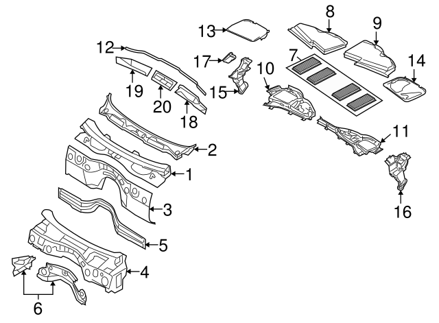 64319144870 - 2008-2013 BMW M3 Side Cover (64-31-9-144-870) | BMW 