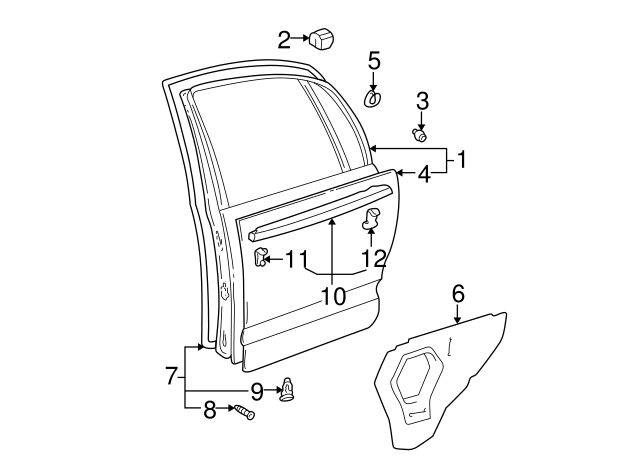 GENUINE LEXUS GS300 GS400 REAR LEFT DOOR BELT WEATHERSTRIP 75740-30300