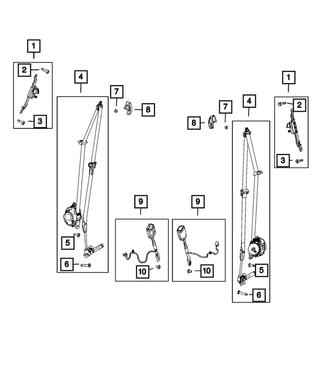 20222023 Jeep Compass Seat Belt Turning Loop Adjuster 6AG80DX9AB