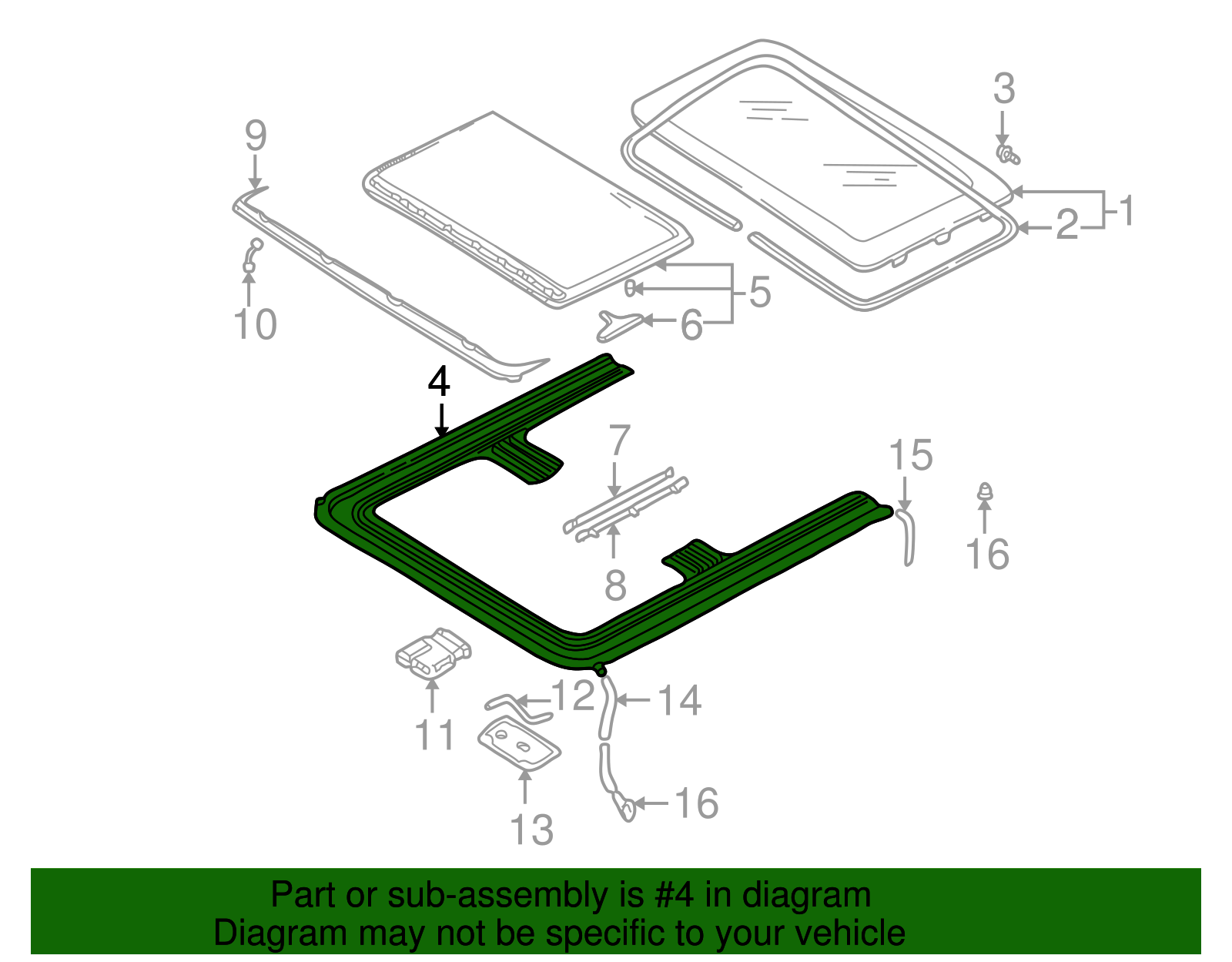 Frame - Volkswagen (8L0-877-049-B)