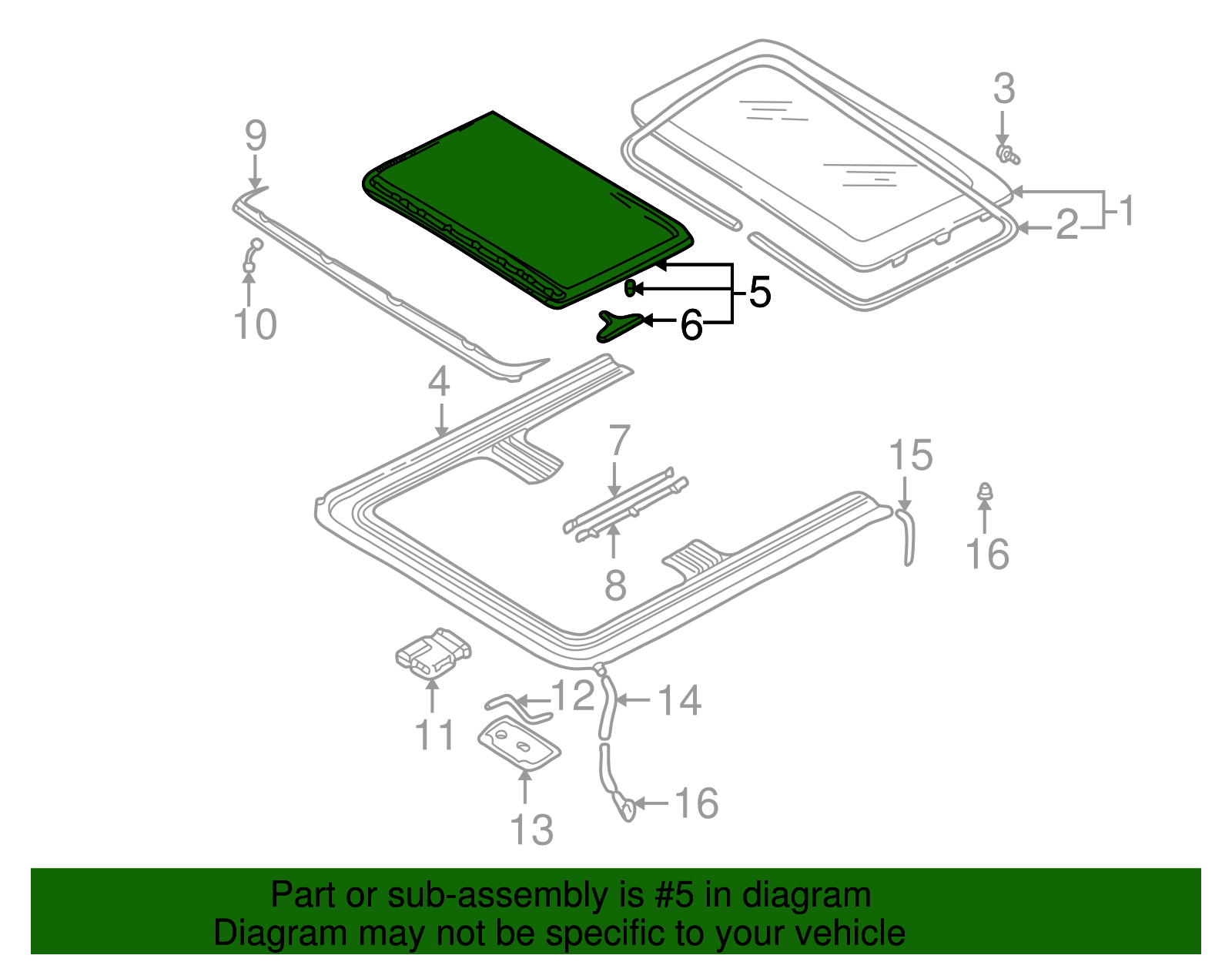 Sunroof Cover - Volkswagen (8D0-877-255-C-X09)