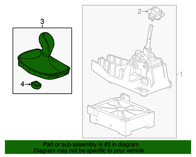 20112015 Buick Regal Shift Knob 55563836