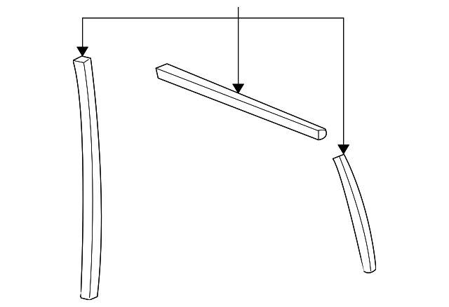 Passenger Side Front Door Window Weatherstrip - GM (15785353)