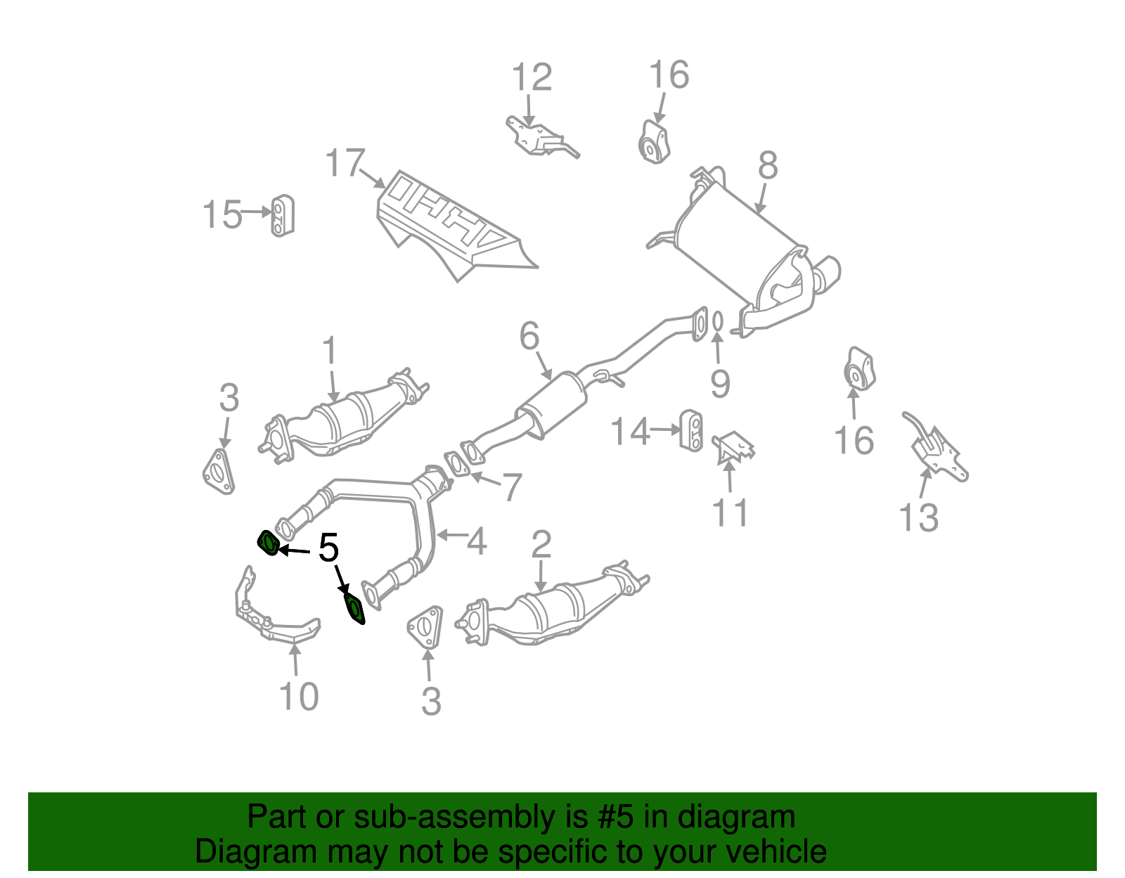 20692-1E810 - 1995-2012 Nissan - Exhaust Pipe Connector Gasket | Anicra ...