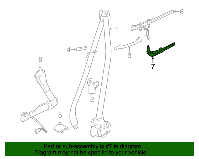Genuine BMW 72117352851 Seat Belt Extender Left FREE Shipping