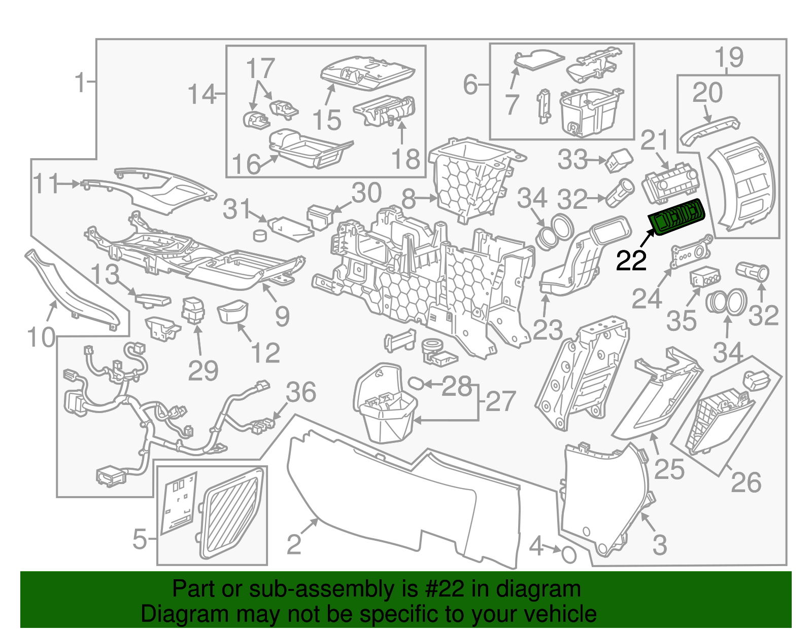 Ebony Auxiliary Floor Air Outlet - Buick (25770289)