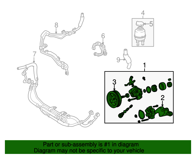4431050070 Power Steering Pump 20012006 Lexus LS430 MyLexusParts