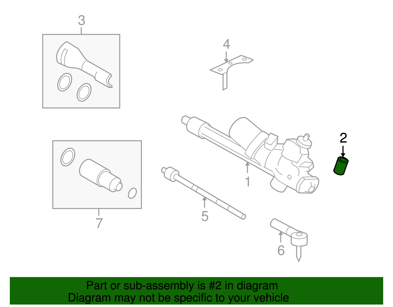 Rack And Pinion Mount Bushing - Ford (YL8Z-3C716-FA)