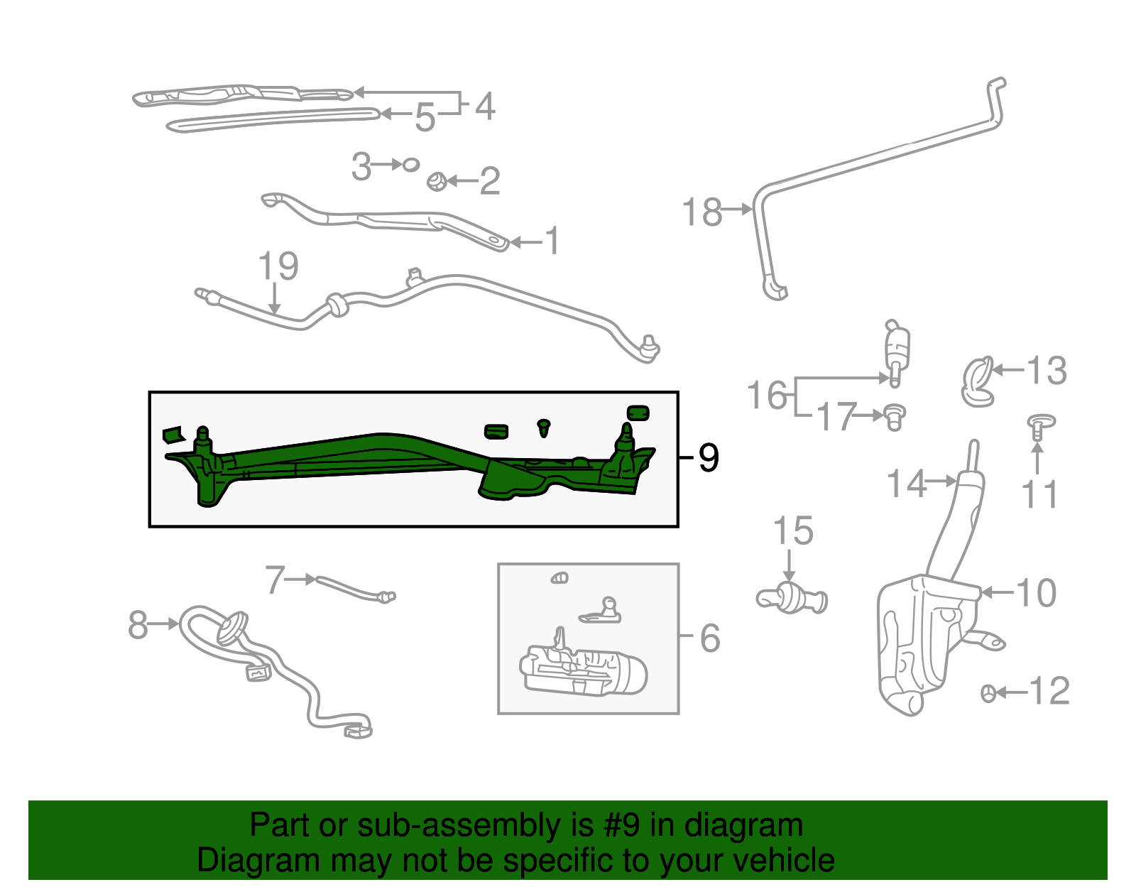 Wiper Transmission - GM (12463069)