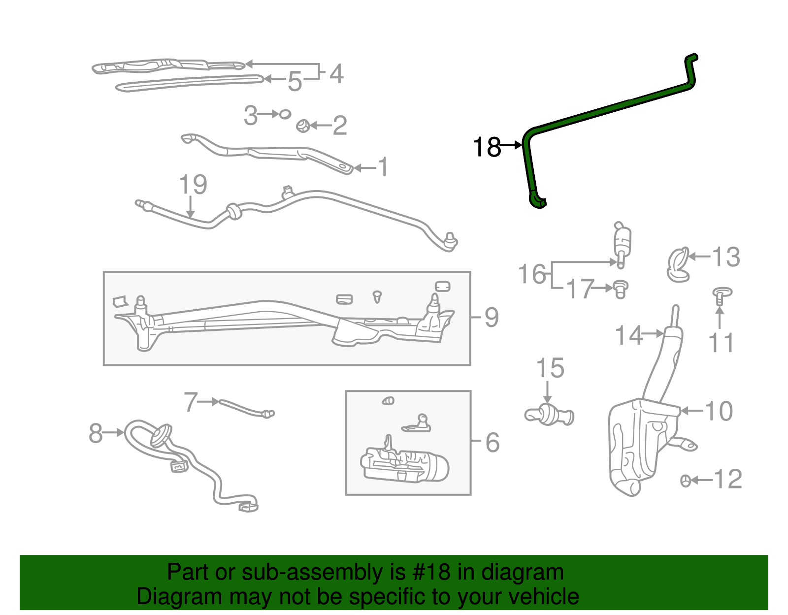 Washer Hose - GM (25708842)