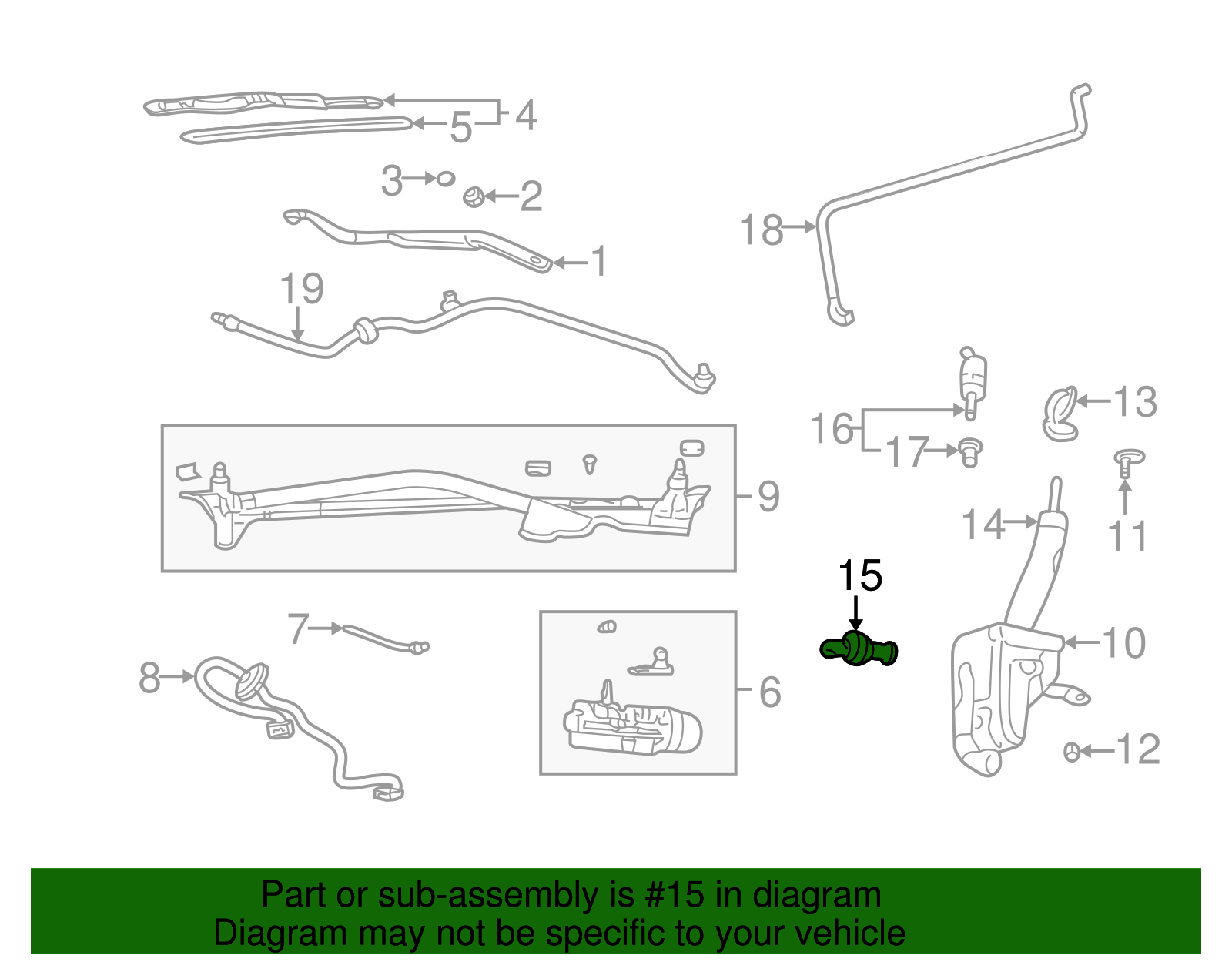 Windshield Washer Fluid Level Sensor - GM (12487599)