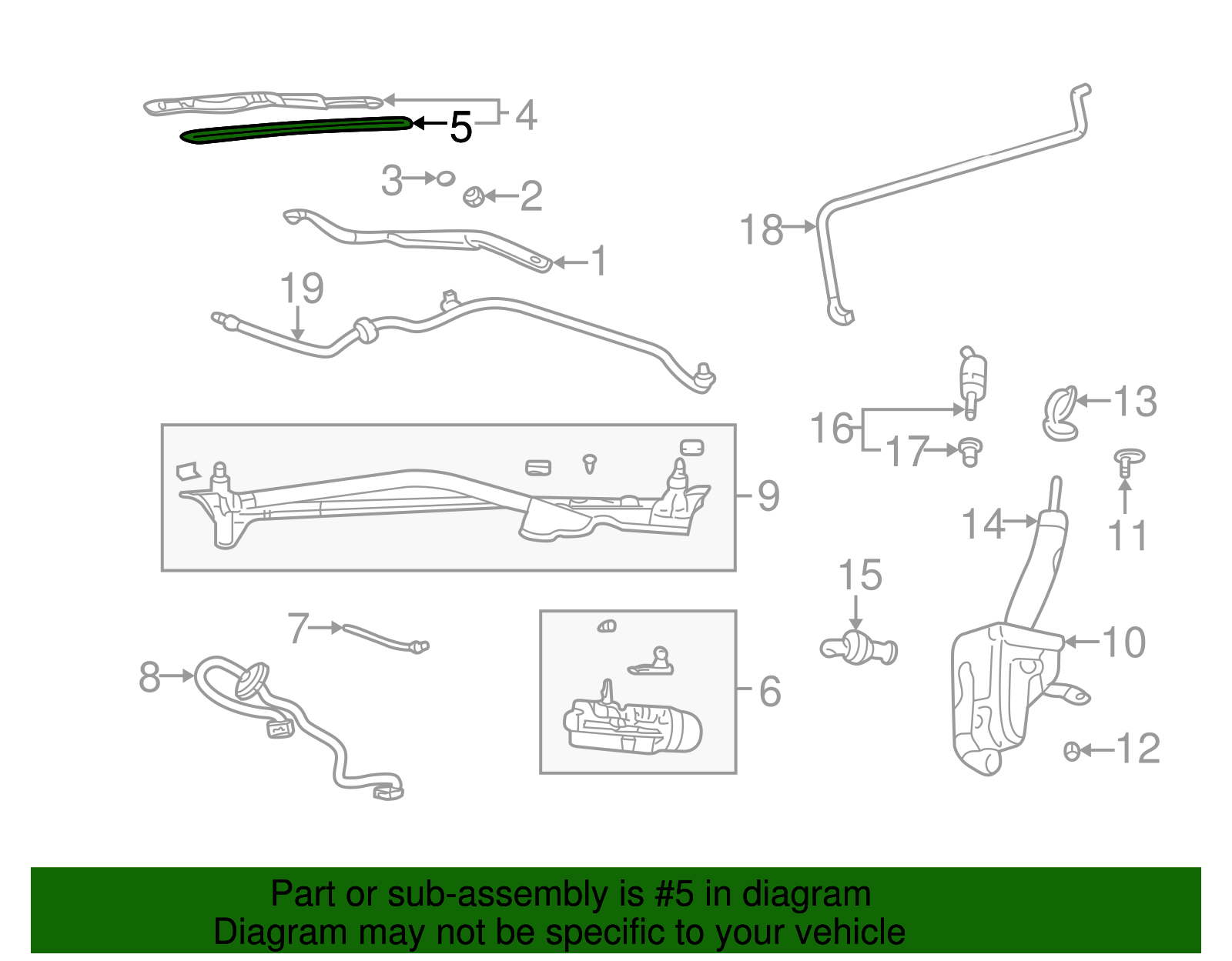 Windshield Wiper Blade Refill, 22 in - GM (12463075)